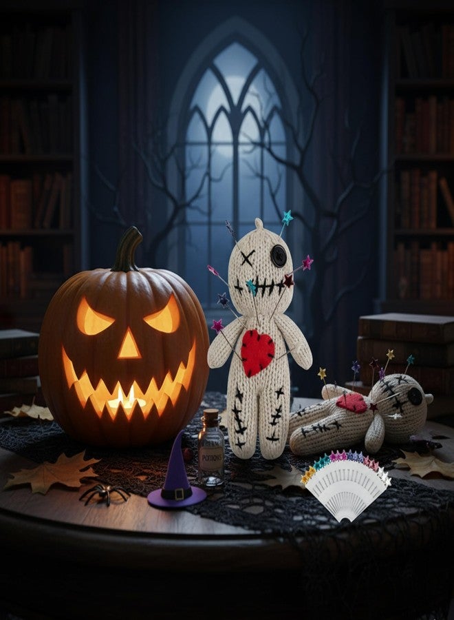 DKUUPEX Voodoo Doll with 18 Pins, Creepy Horror Plush Stress Relief Halloween Decoration & Funny Gag Gift for Friends, Office & Party for Adult - Image 3